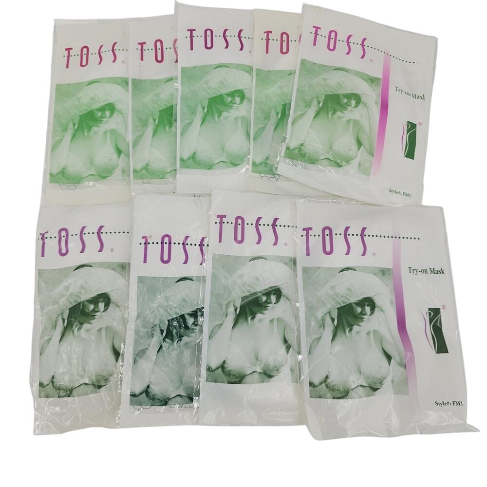 Lot Of 10 Disposable Face Makeup Protector Masks Cosmetic Dress Shields Toss